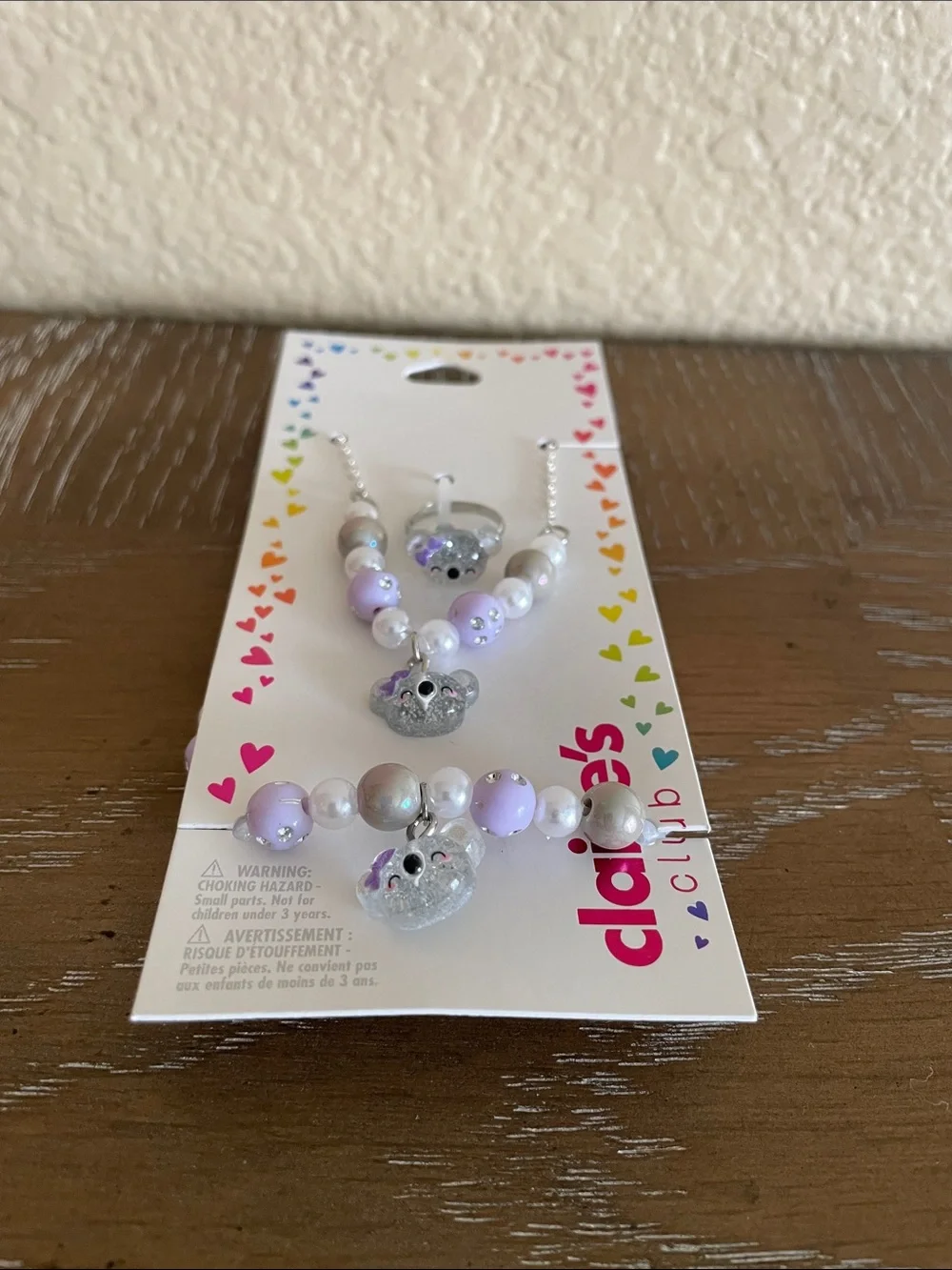 💖 Pick three $15 Claire’s Panda Bead Necklace & Ring & Bracelet Set